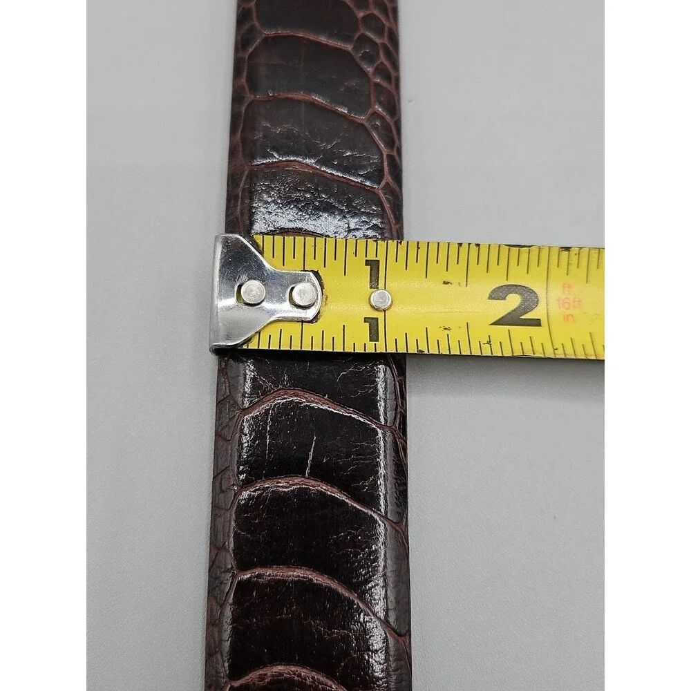 Genuine African Ostrich Leg Saddlebags Leather Brown Belt Made In USA 38
